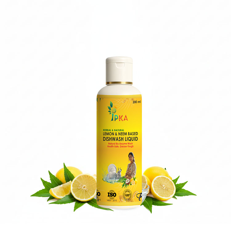 herbal and natural lemon and neem based dishwash liquid