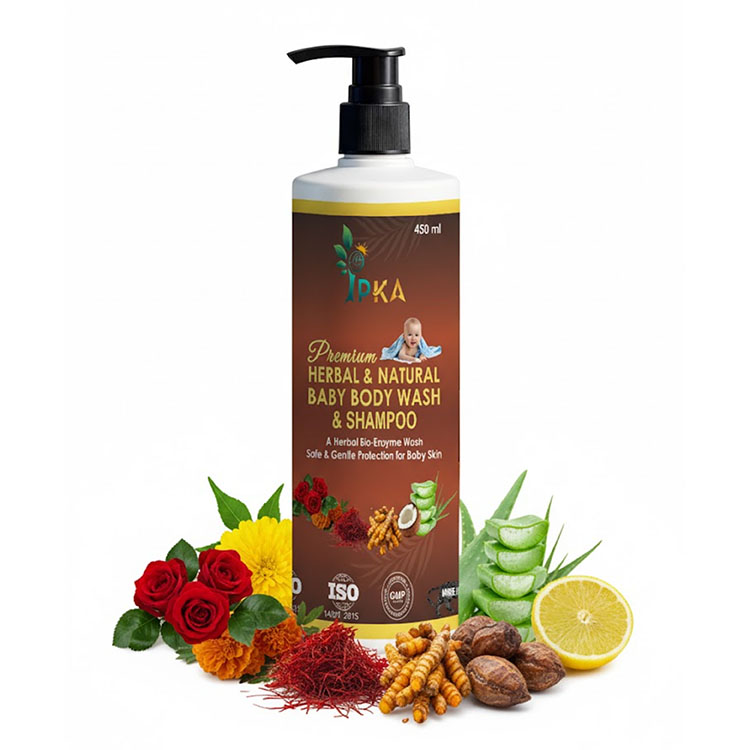 premium herbal and natural baby body wash and shampoo