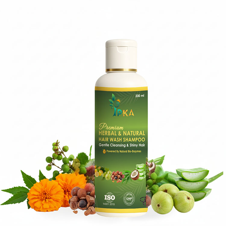 premium herbal and natural hair wash shampoo